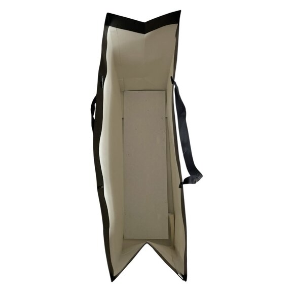 Authentic Gucci White Black Paper Shopping Gift Bag Large Ribbon Handles - Picture 3 of 3
